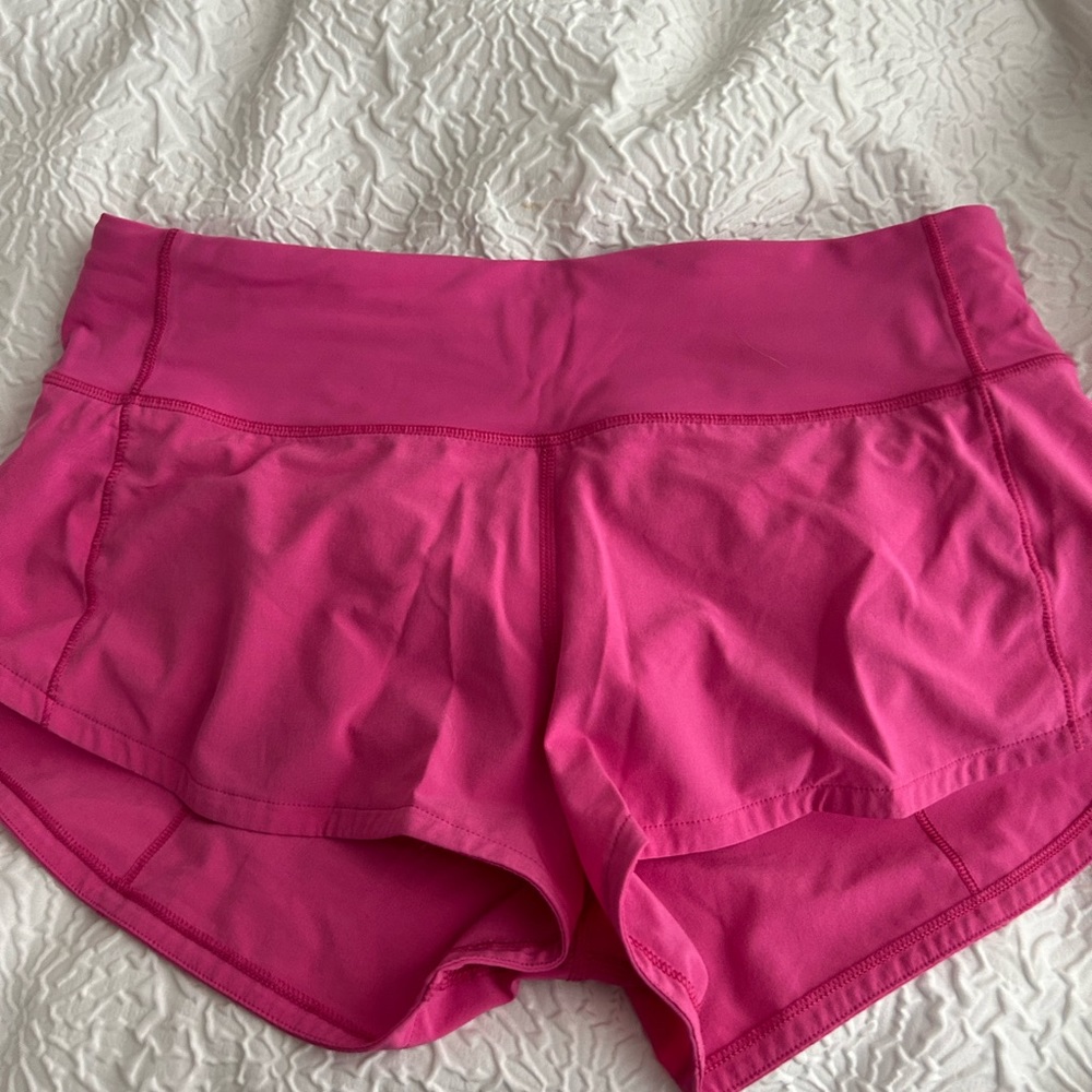 Lululemon Speed Up Low Rise shorts in sonic pink 2.5”